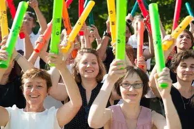 Boomwhacker icebreaker team building collaboratif